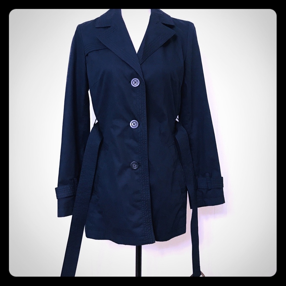 Navy trench coat